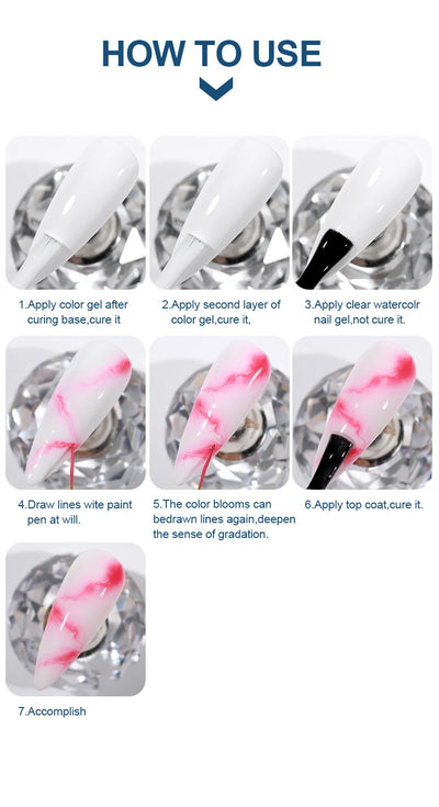 AS Clear Blooming Gel Polish for Stunning Marble Effects - Smarsty