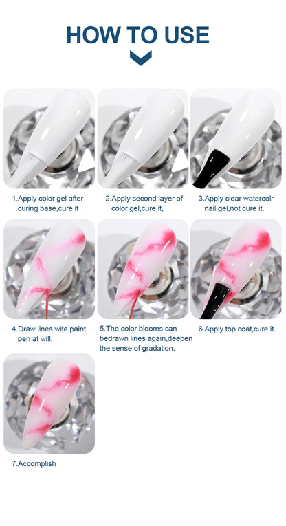 AS Clear Blooming Gel Polish for Stunning Marble Effects - Smarsty