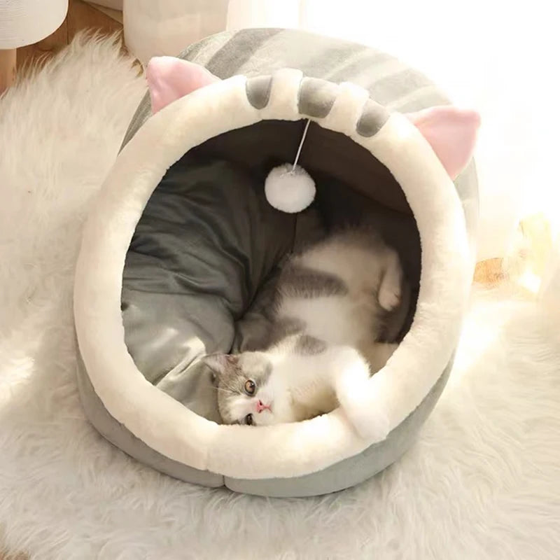 Cozy Cotton Cat Bed for Deep Sleep Comfort - Smarsty