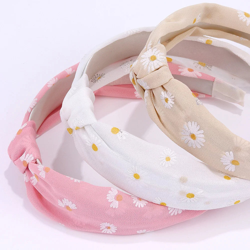 3 Pack Daisy Headbands For Girls Soft Comfortable Gift - Smarsty
