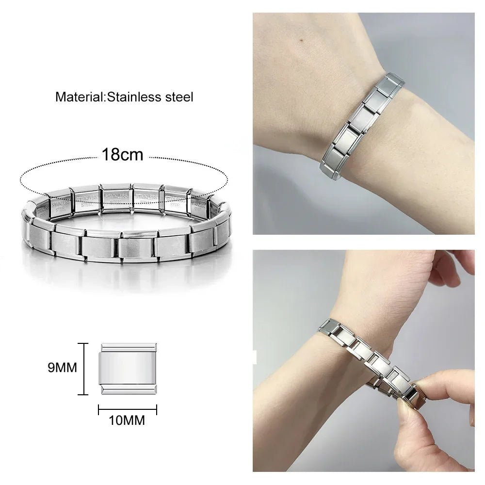 Stainless Steel Elastic Italian Link Bracelet Durable Charm Bangle - Smarsty
