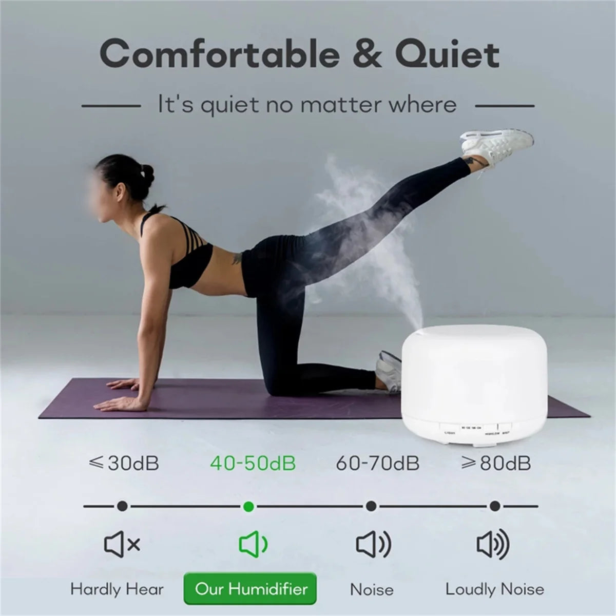 500ML USB Essential Oil Diffuser with Colorful Night Lights - Smarsty
