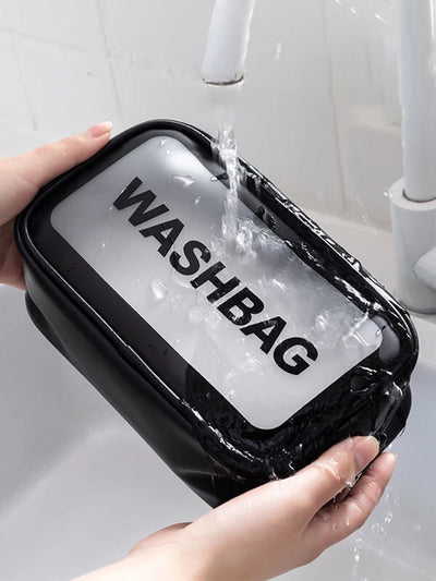 Semi Transparent PVC Makeup And Toiletries Bag With Capacity - Smarsty