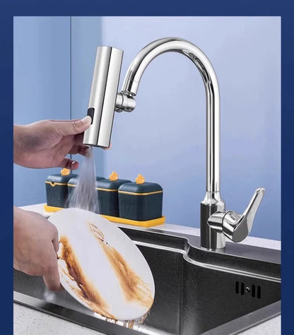 Universal Swivel Faucet with Three-Mode Splash Proof Nozzle - Smarsty