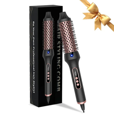 Heated Styling Brush 3-in-1 Ionic Curling Tool - Smarsty