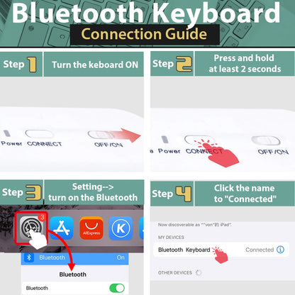 Mini Wireless Bluetooth Keyboard With Integrated Mouse