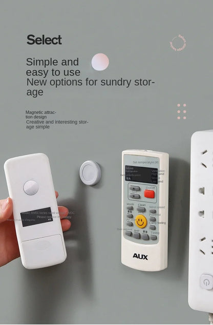 Magnetic Remote Control Holder Wall Mount Adhesive Remote Control Holder Strong Hold Tv Remote Holder for Home Office