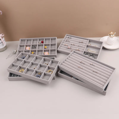 Velvet Jewelry Organizer Box for Rings and Necklaces - Smarsty