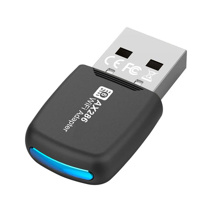 USB WiFi 6 Adapter Mini USB WiFi Card Adapter 2.4GHz 286.8Mbps Wireless Network Receiver For PC/Laptop Windows7/10/11