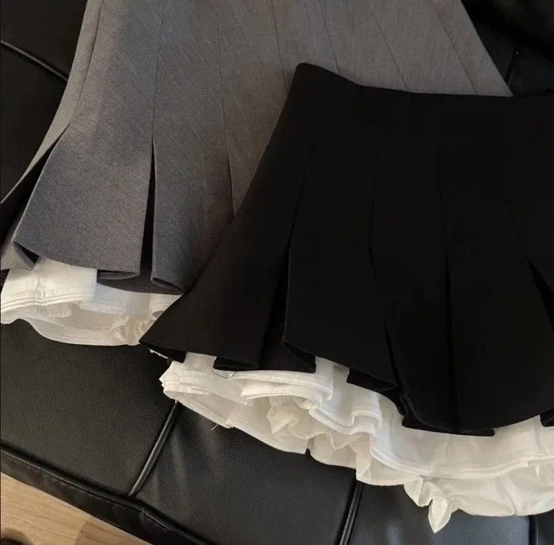 Silver Sequin Skirt Woman High Waist Mini Skirt Woman Fashion Shiny Glitter Elegant Short Skirts For Women Y2k Skirts