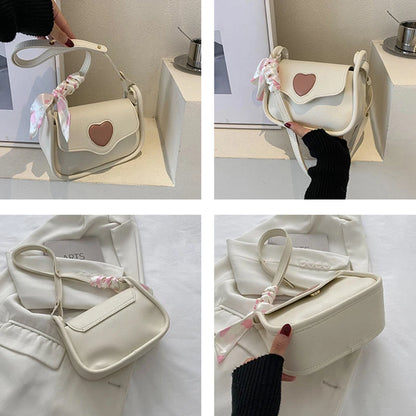 Women Slant Crossbody Saddle Bag Retro Love Pattern - Smarsty