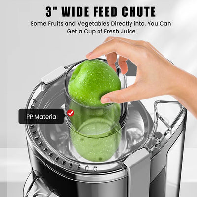 Sejoy Compact Fruits Juicer,Juice Extractor Machine Multiple Safety Features Operation Centrifugal Extractor Speed Adjustable - Smarsty