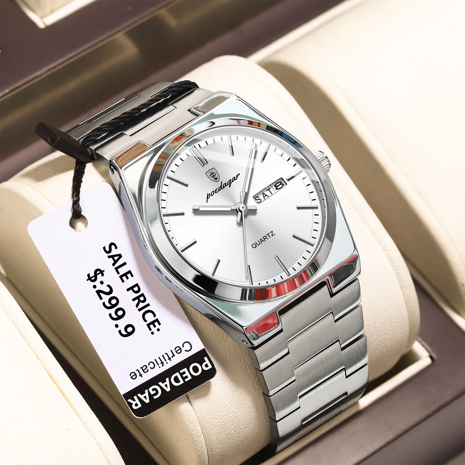 POEDAGAR Waterproof Luminous Men's Quartz Watch - Smarsty