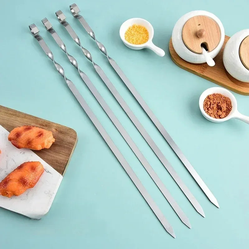 Stainless Steel BBQ Skewers Set for Easy Grilling - Smarsty