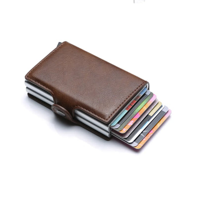Rfid Men Card Wallets Carbon Fiber Slim Mini Wallet 14 Card Holders Small Money Bag Male Purses - Smarsty