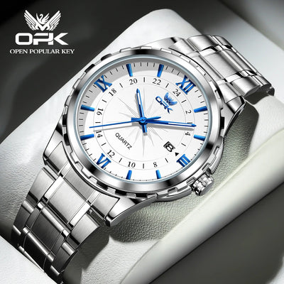 OPK Steel Belt Dual Calendar Men's Quartz Watch - Smarsty