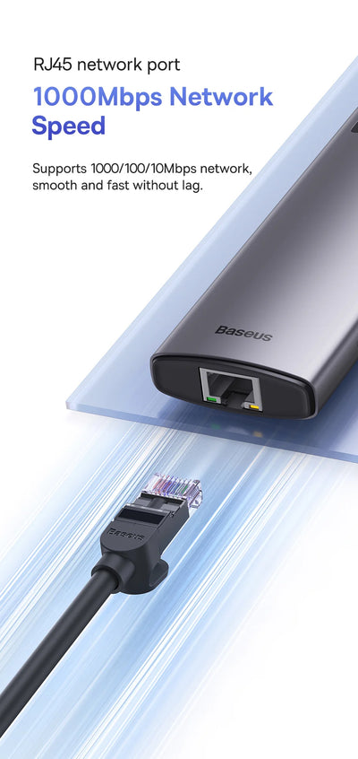 USB C Hub 4K 60Hz EthernetRJ45 PD 100W PowerDelivery - Smarsty