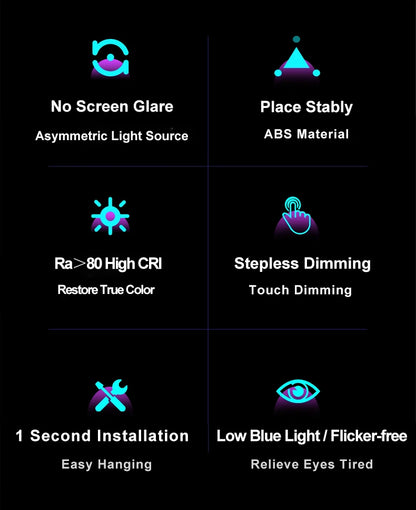 LED Computer Monitor Light Bar for Eye Protection and Dimming - Smarsty