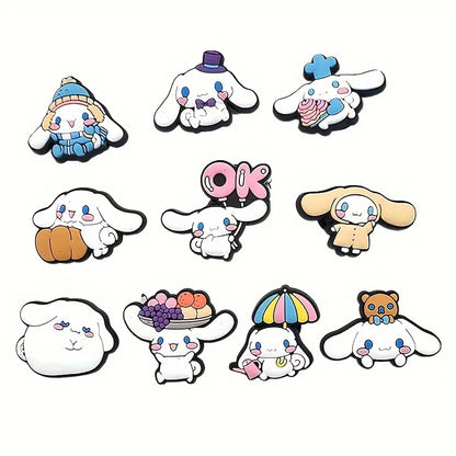 MINISO 10/30pcs Sanrio Shoe Decorations Accessories Charms For Clogs Bogg Bag Bubble Slides Sandals, Gift Idea for Birthday