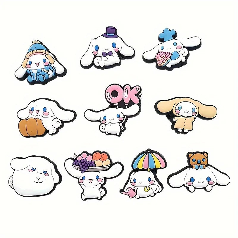 MINISO 10/30pcs Sanrio Shoe Decorations Accessories Charms For Clogs Bogg Bag Bubble Slides Sandals, Gift Idea for Birthday