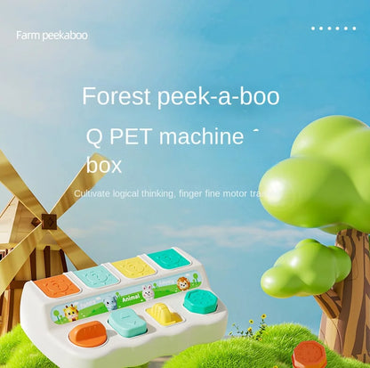 Montessori Pop up Animal Toys and Learning Boxes Enhance Logical Thinking and Motor Skills Suitable for Children's Birthday Gift