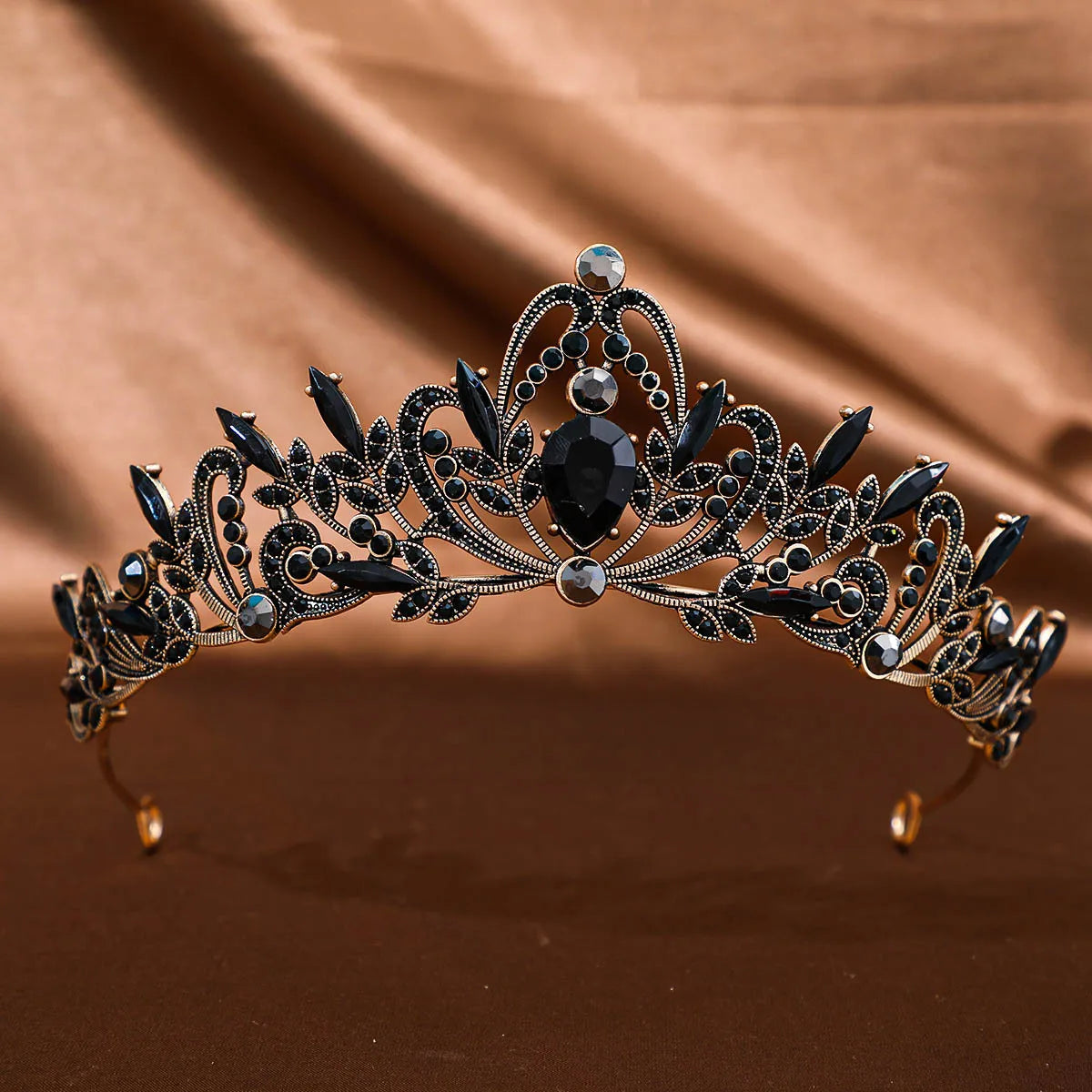 Baroque Crystal Tiara for Women Elegant Bridal Accessory - Smarsty