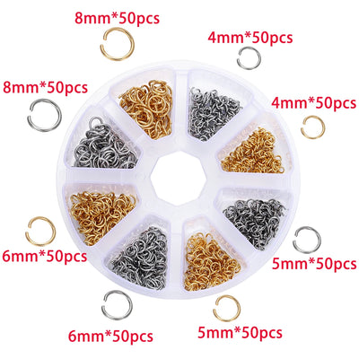 Bulk Jewelry Findings Kit 400Pcs Lobster Clasps Beads - Smarsty