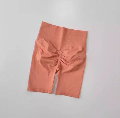 Women Yoga Shorts High Waist Sport Shorts Hip Push Up Soft Fitness Quick Dry Running Shorts Tummy Control Workout Gym Shorts - Smarsty