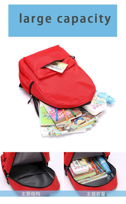 Cartoon Kids Backpack Breathable Canvas School Bag Durable - Smarsty