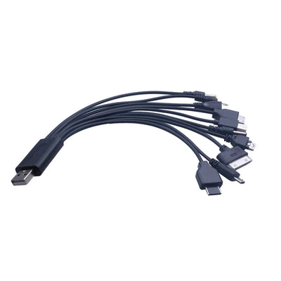 Universal USB To Multi Plug Cell Phone Charger Cable 10 to 1 USB Cable For Samsung Xiaomi Huawei Google OPPO Vivo Charger Cable - Smarsty