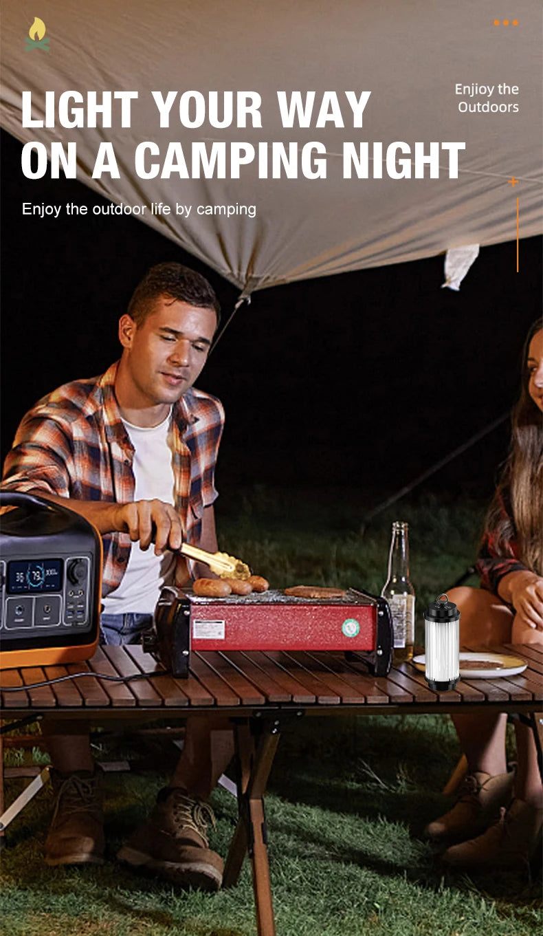 Outdoor camping tools camping lights 5 kinds of lights adjustable ceiling can be connected with the bracket TYPE-C charging. by Smarsty