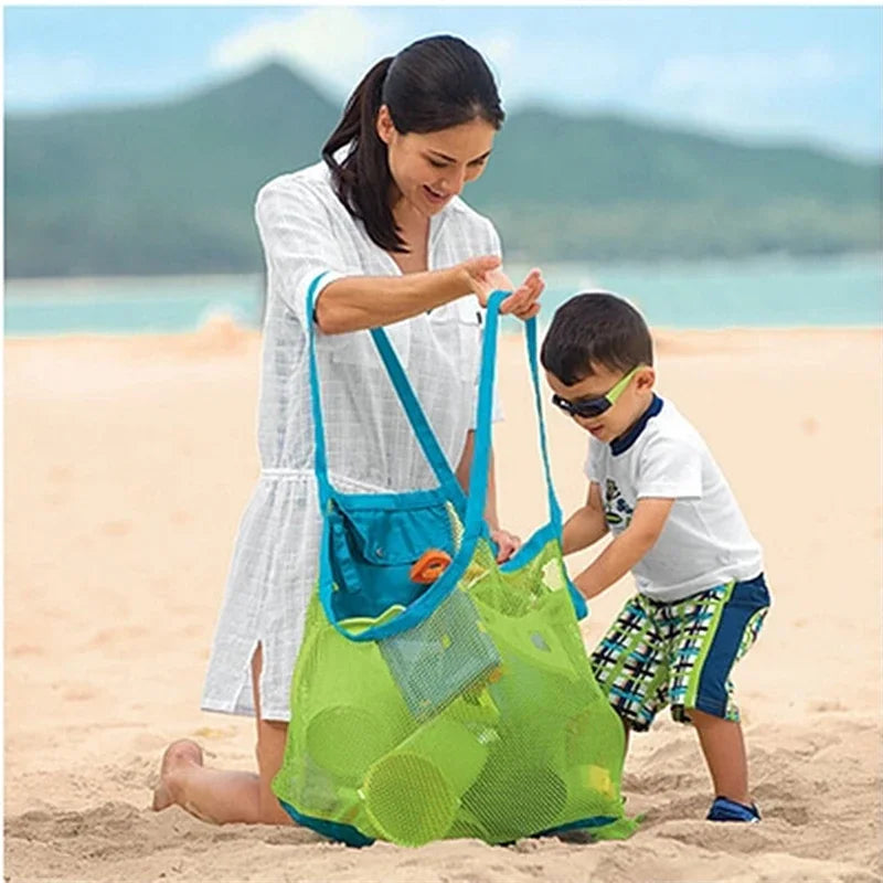 Portable Mesh Beach Tote For Kids Bath Toy Storage Bag - Smarsty