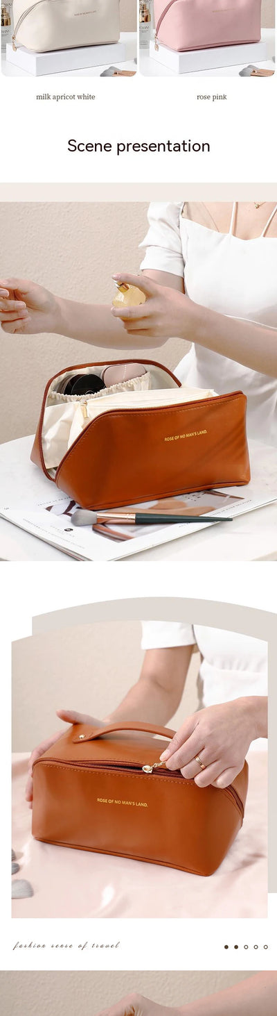 PU Pillow Makeup Bag Travel Cosmetic Case Large Capacity - Smarsty