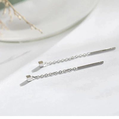 Rose Gold Drop Earrings with Zircon Crystals for Women - Smarsty