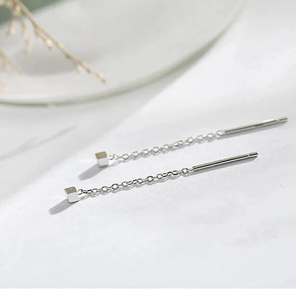 Rose Gold Drop Earrings with Zircon Crystals for Women - Smarsty