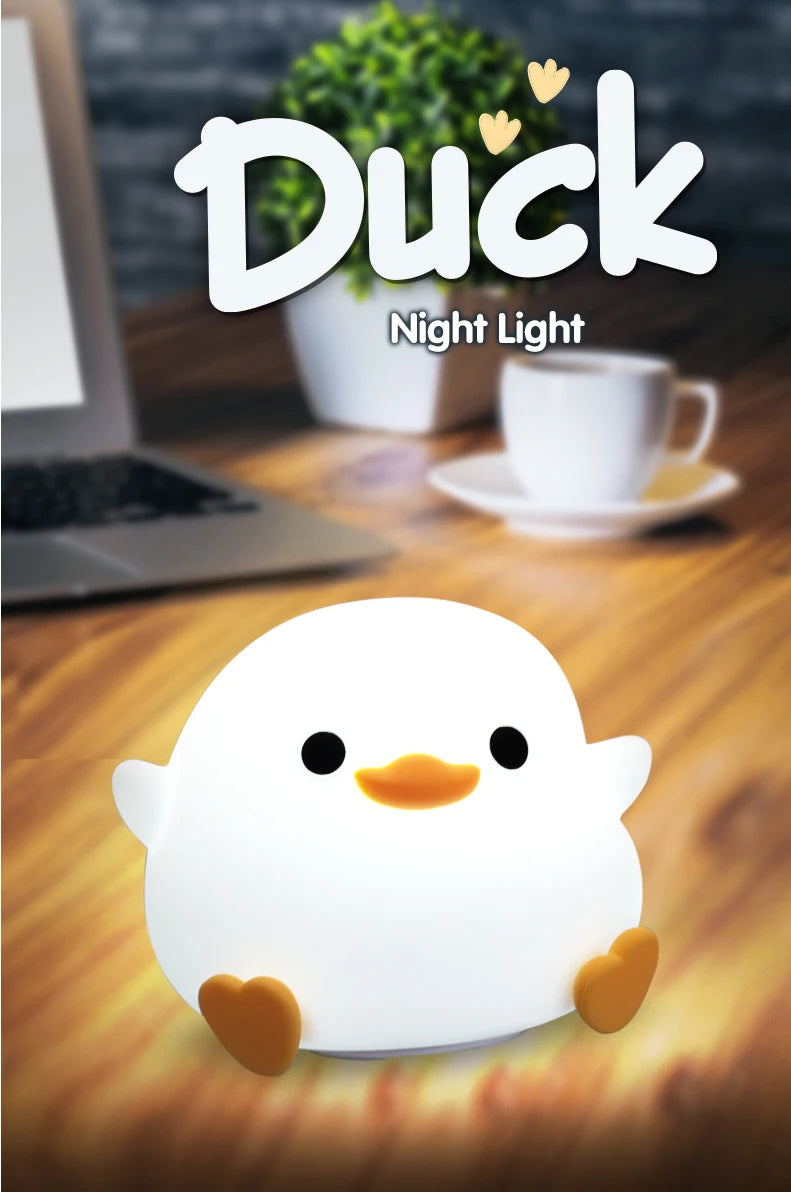 Cute Duck Night Light with Touch Sensor and Timer - Smarsty