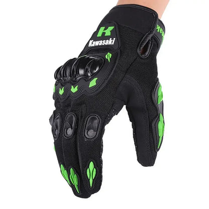 Kawasaki Breathable Off Road Motorcycle Gloves - Smarsty