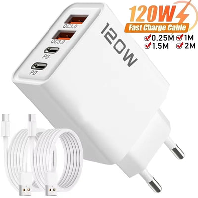 120W USB C Charger Fast Charge With PD For Smartphones - Smarsty