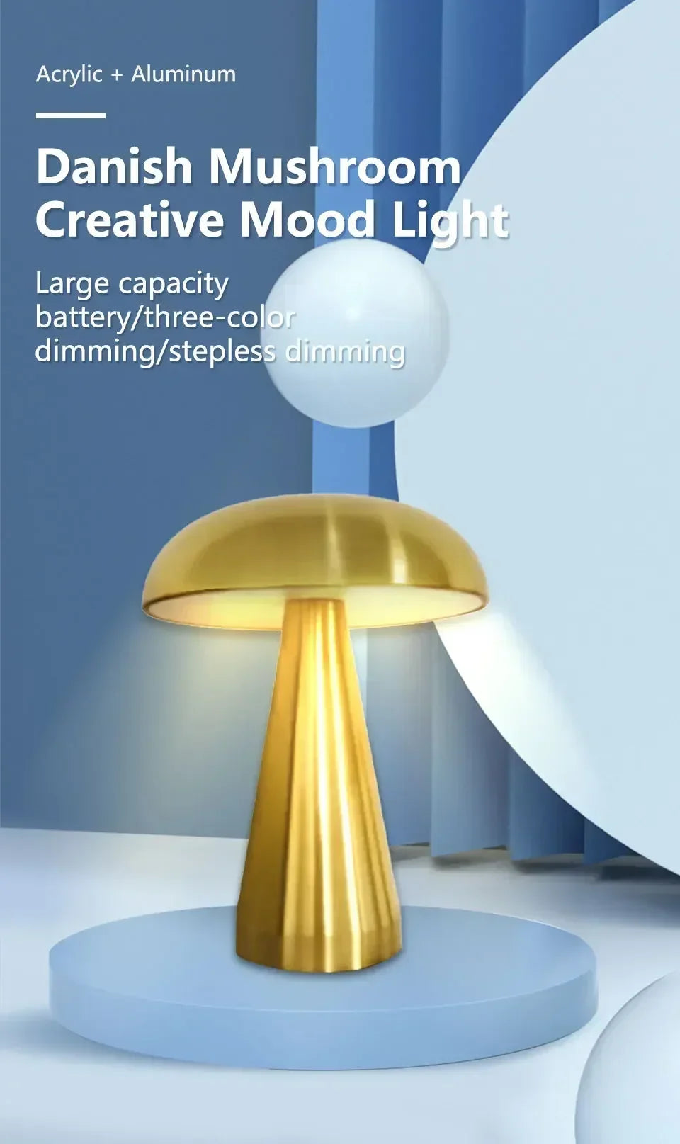 Retro Mushroom LED Touch Sensor Table Lamp for Bedroom Decor - Smarsty