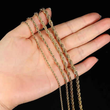 Stainless Steel Twisted Rope Chain Bracelet Waterproof - Smarsty