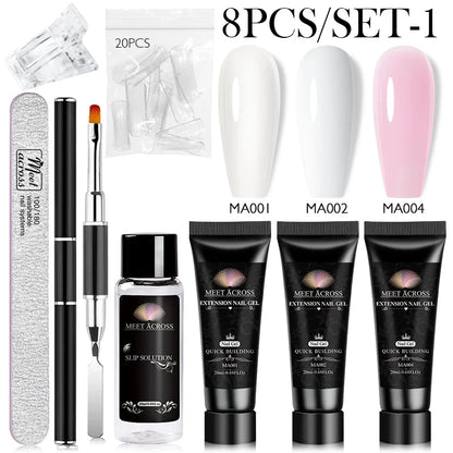 Nail Extension Gel Polish Set for Stunning Manicures - Smarsty