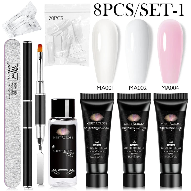 Nail Extension Gel Polish Set for Stunning Manicures - Smarsty