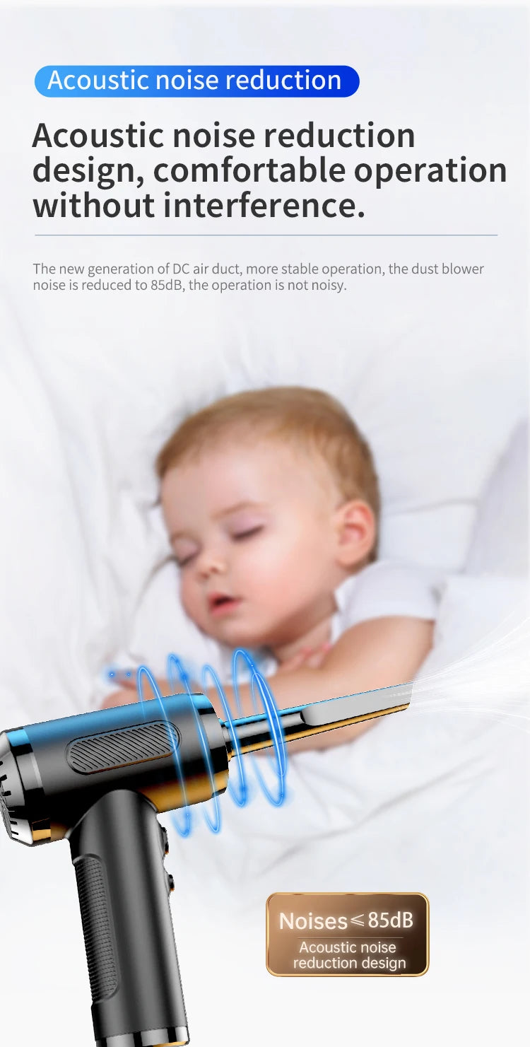 Rechargeable Portable Air Duster 50000RPM for Keyboard