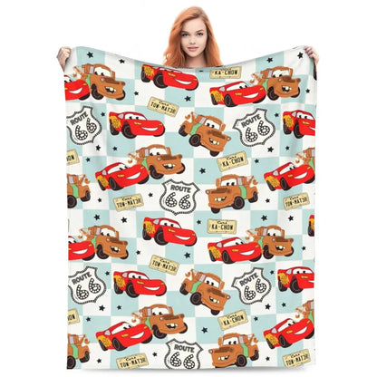 Cars Lightning McQueen Flannel Blanket Soft Warm Cover - Smarsty