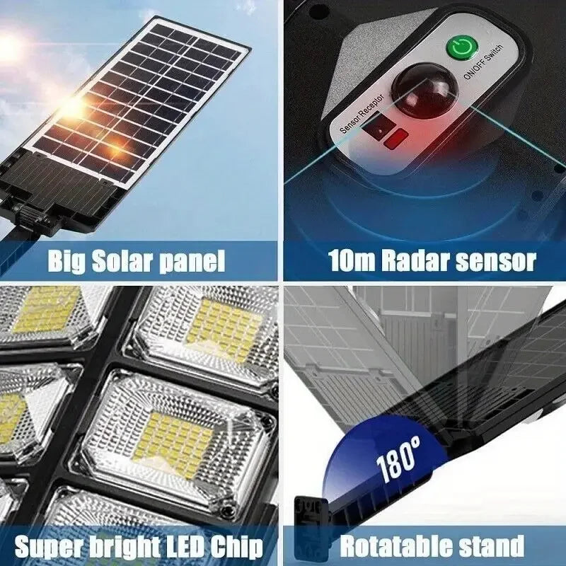 100000LM Ultra Powerful Solar Lamp With Remote Control Outdoor Solar Induction Street Yard Light IP65 Waterproof Garden Lights