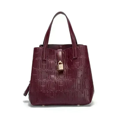 Large Capacity Handbag With Lock Design Luxury Crossbody - Smarsty