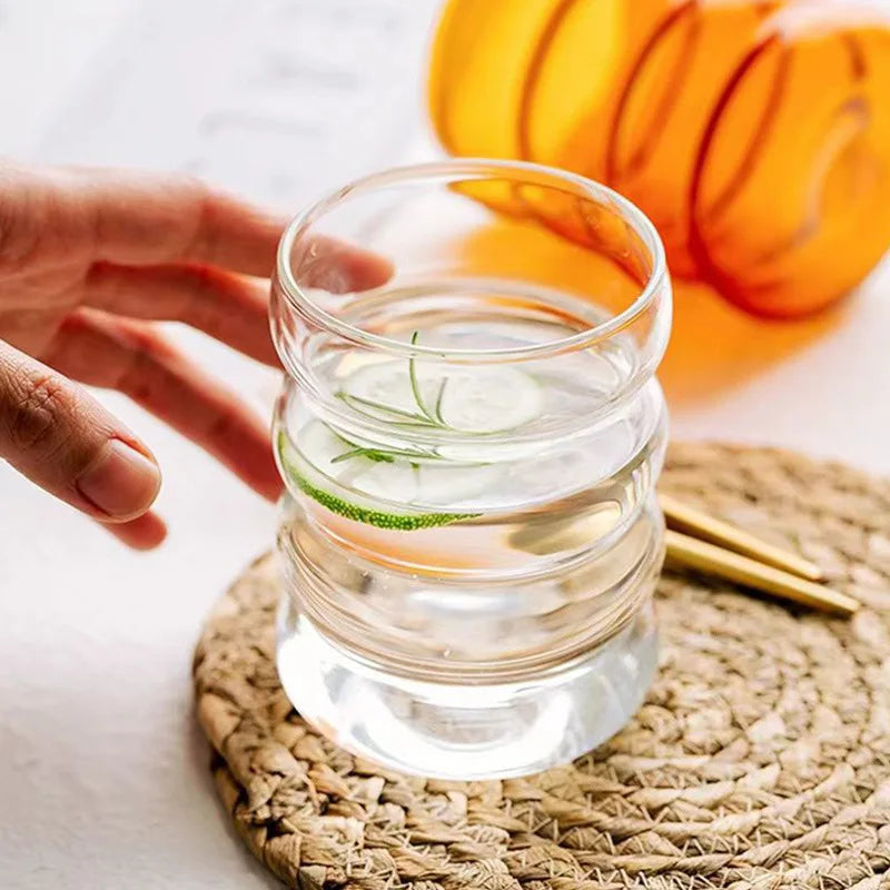 Creative Glass Cups Set with Straws for Stylish Drinking - Smarsty