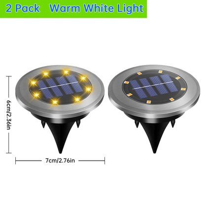 Solar LED In-Ground Lights for Bright Pathway Illumination - Smarsty