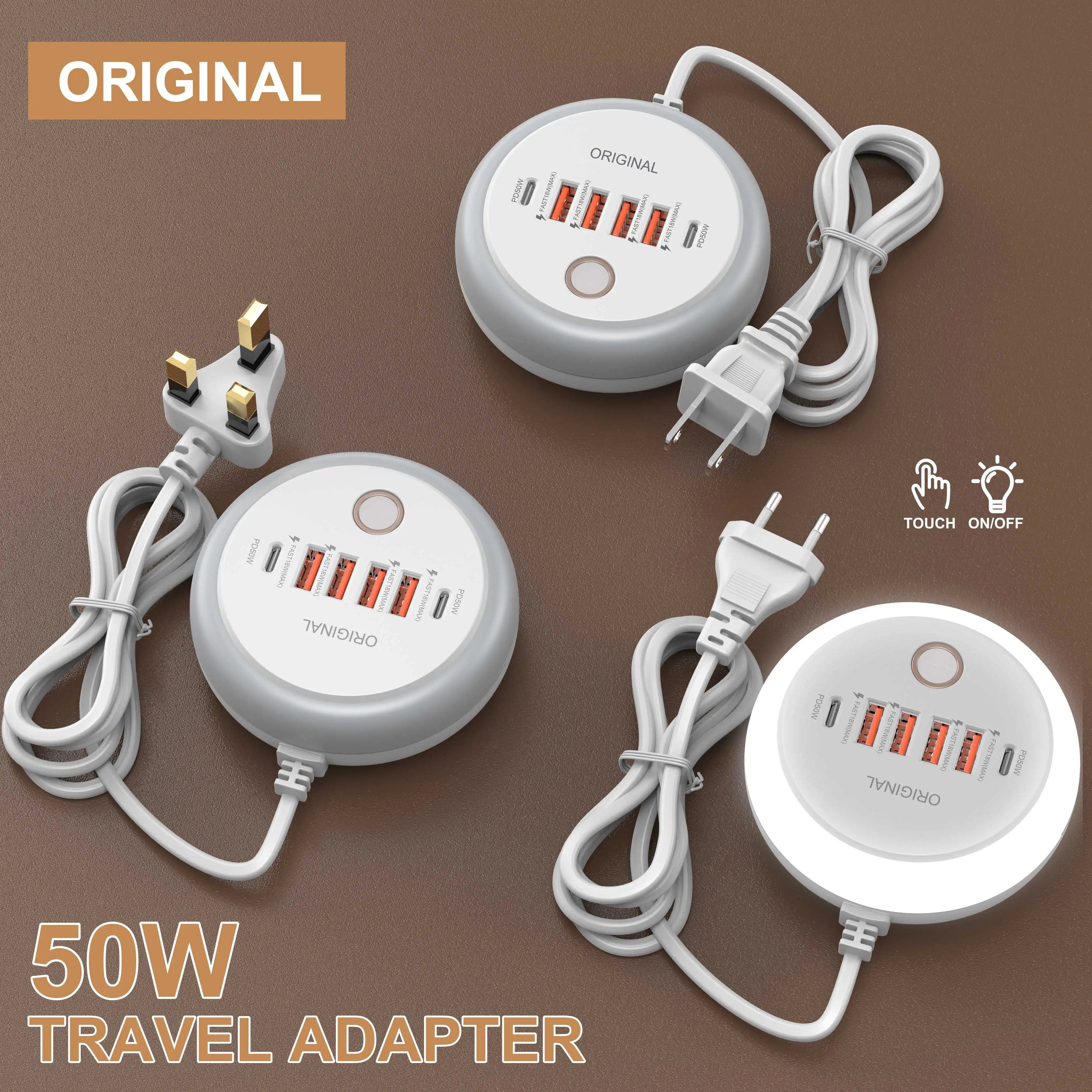 50W USB PD Charger Six Port Fast Charging Station Hub - Smarsty