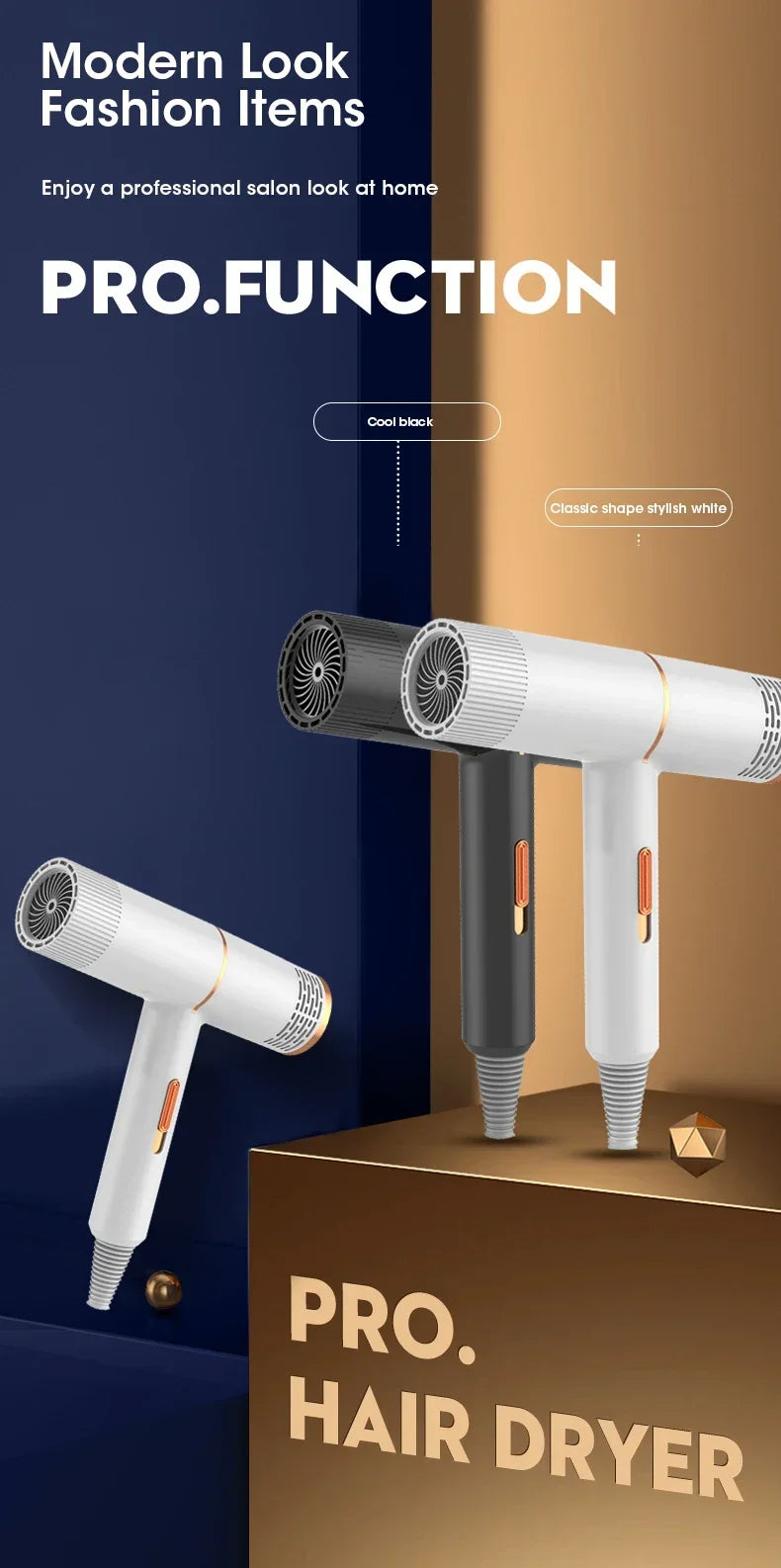 Professional Hair Dryer with Ionic Technology for Fast Drying - Smarsty